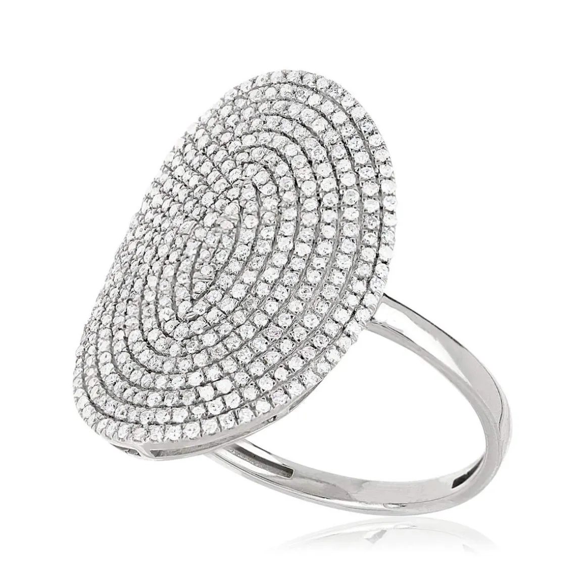 Bague or 375 blanc diamant