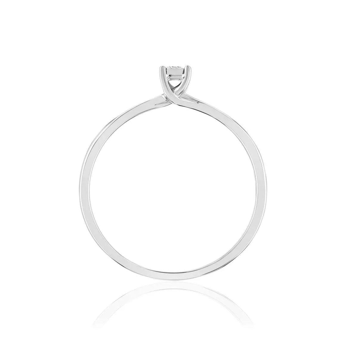 Bague or blanc 375 diamant