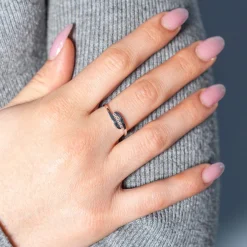 Bague or 750 blanc diamants