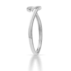 Bague or 750 blanc diamants