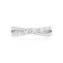 Bague or blanc 375 diamants