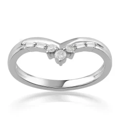 Bague or 750 blanc diamants