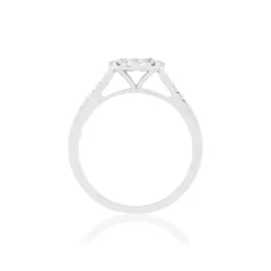BAGUE or 750 blanc diamants