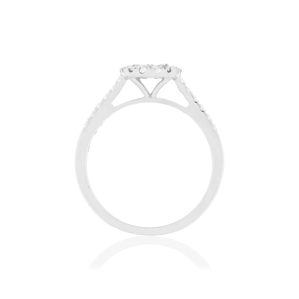 BAGUE or 750 blanc diamants