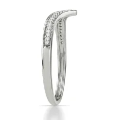 Bague or 750 blanc diamants