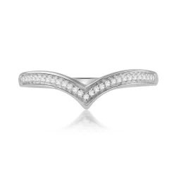 Bague or 750 blanc diamants