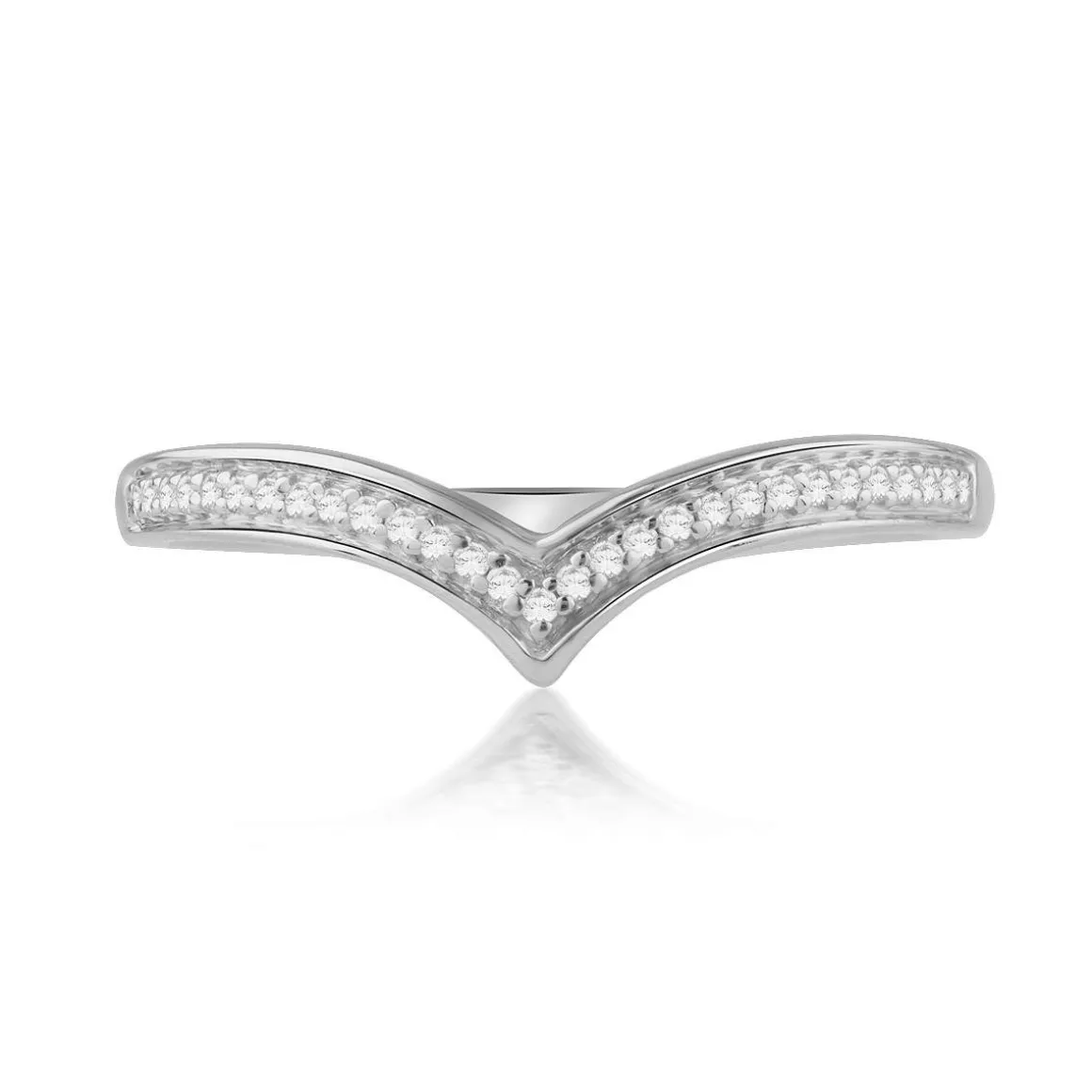 Bague or 750 blanc diamants