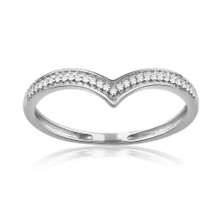 Bague or 750 blanc diamants