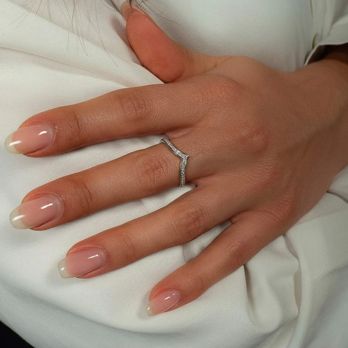 Bague or 750 blanc diamants