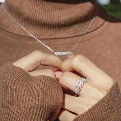 Bague or blanc 375 diamants