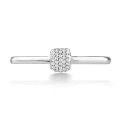 Bague or 750 blanc diamants