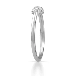 Bague or 750 blanc diamants
