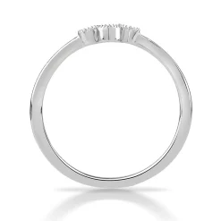 Bague or 750 blanc diamants
