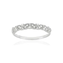 Bague or blanc 375 diamants