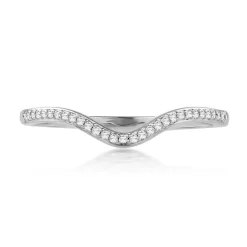 Bague or 750 blanc diamants