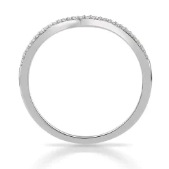 Bague or 750 blanc diamants