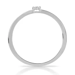 Bague or 750 blanc diamants