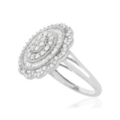 Bague or blanc 750 diamants