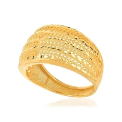 Bague or 375 finement ajourée