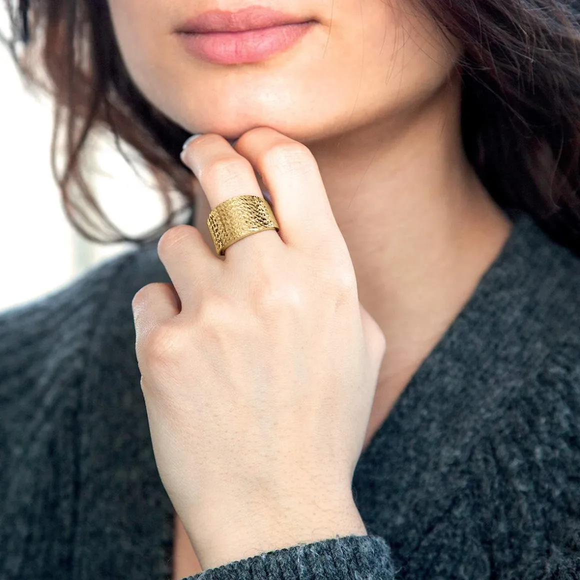 Bague or jaune 375