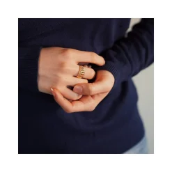 Bague or jaune 375 chaîne