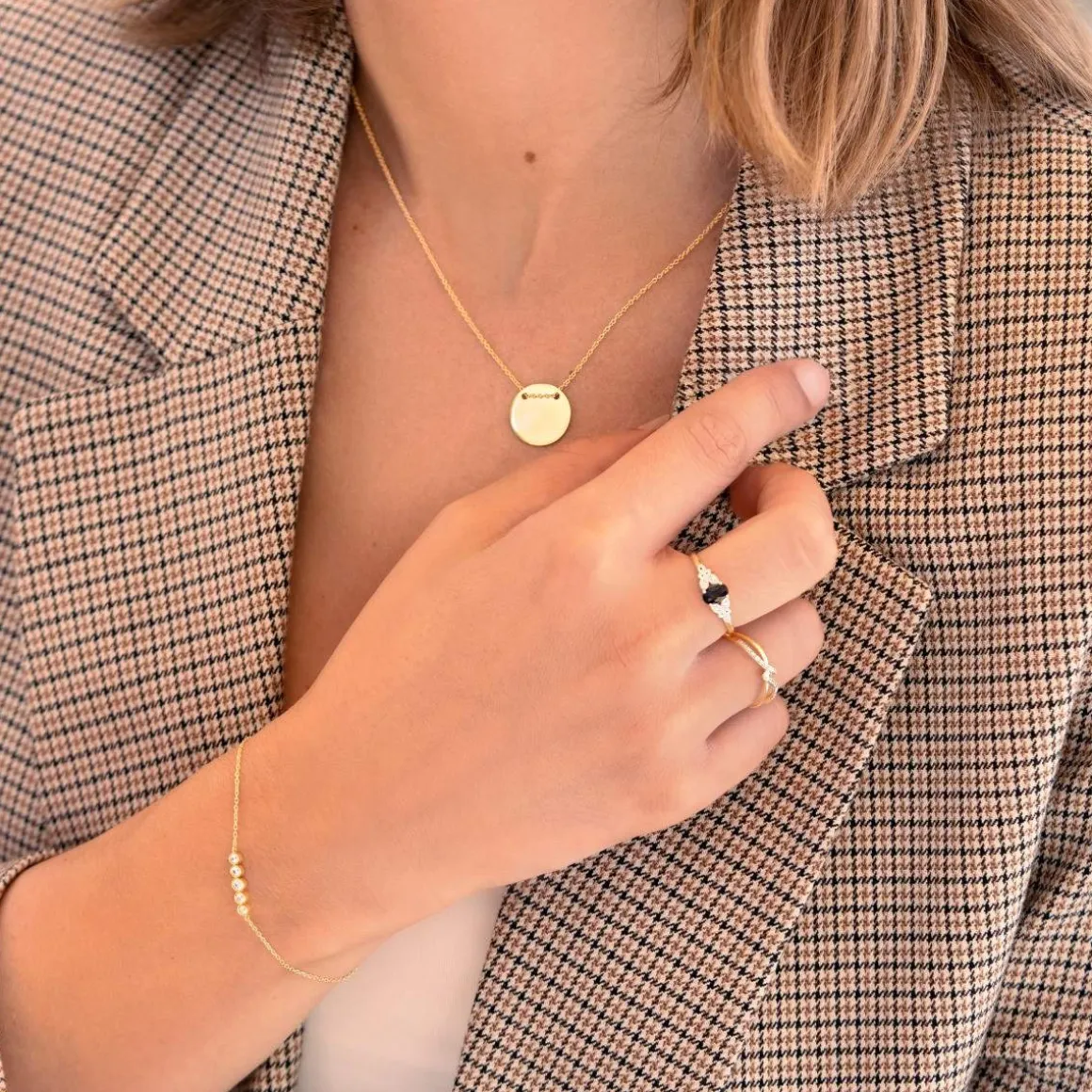 Bague or 375 jaune diamants
