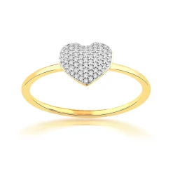 Bague or 750 jaune diamants