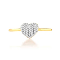 Bague or 750 jaune diamants
