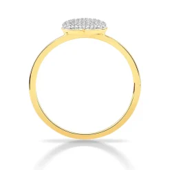 Bague or 750 jaune diamants