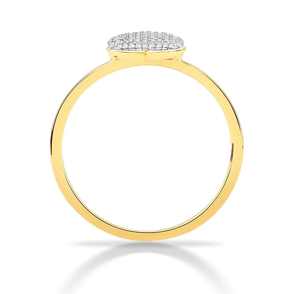 Bague or 750 jaune diamants
