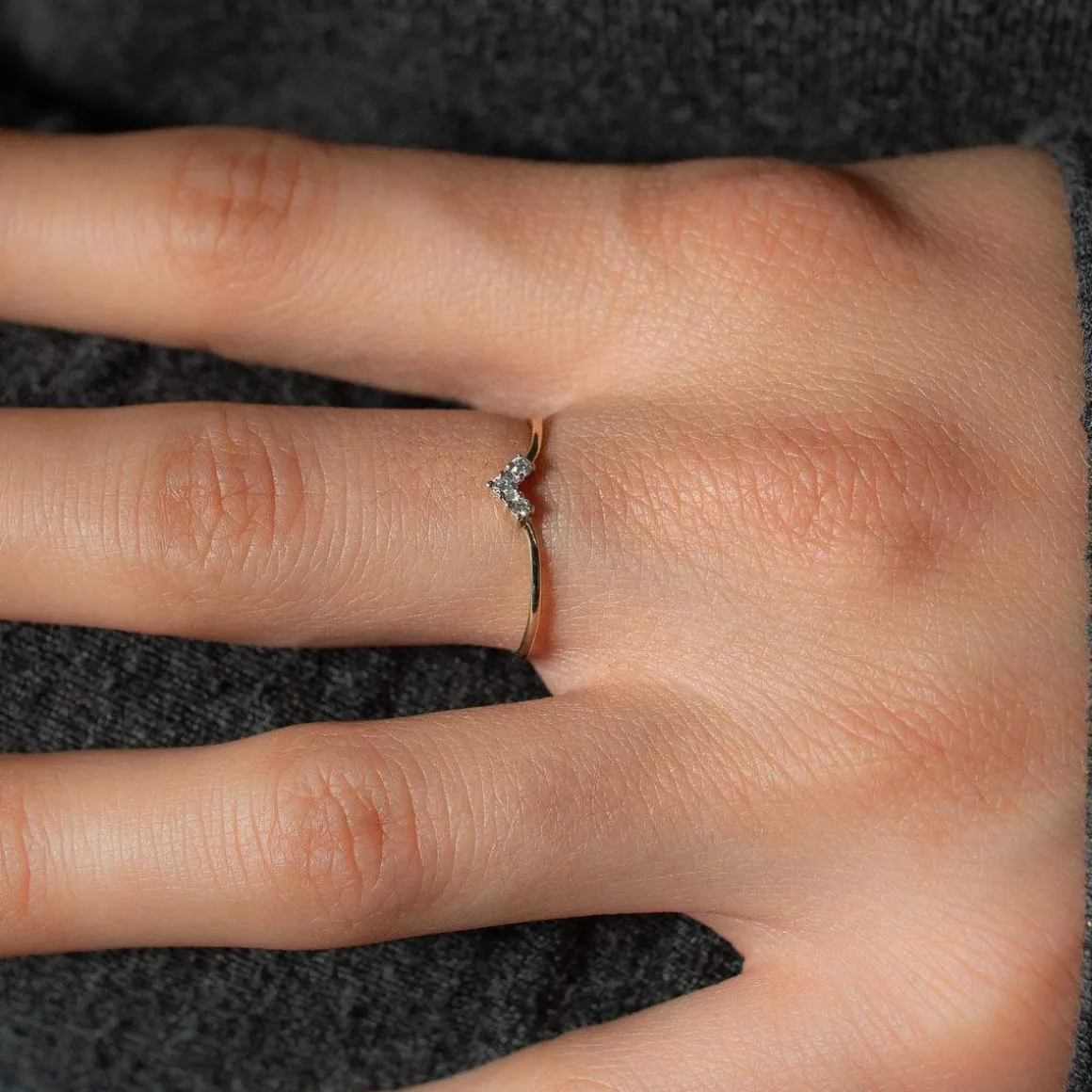 Bague or 375 jaune diamants