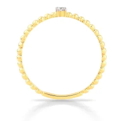 Bague or 750 jaune diamants