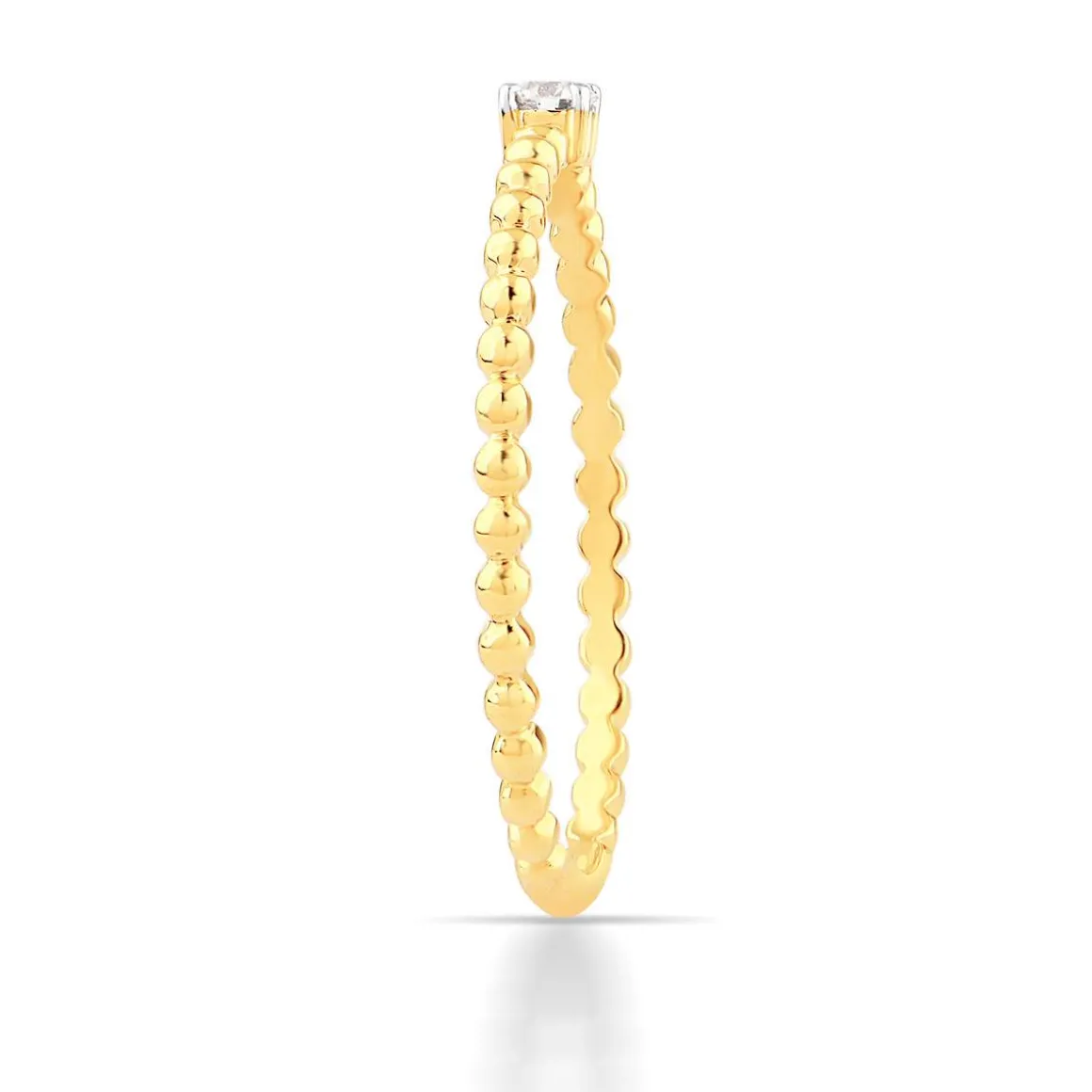 Bague or 750 jaune diamants