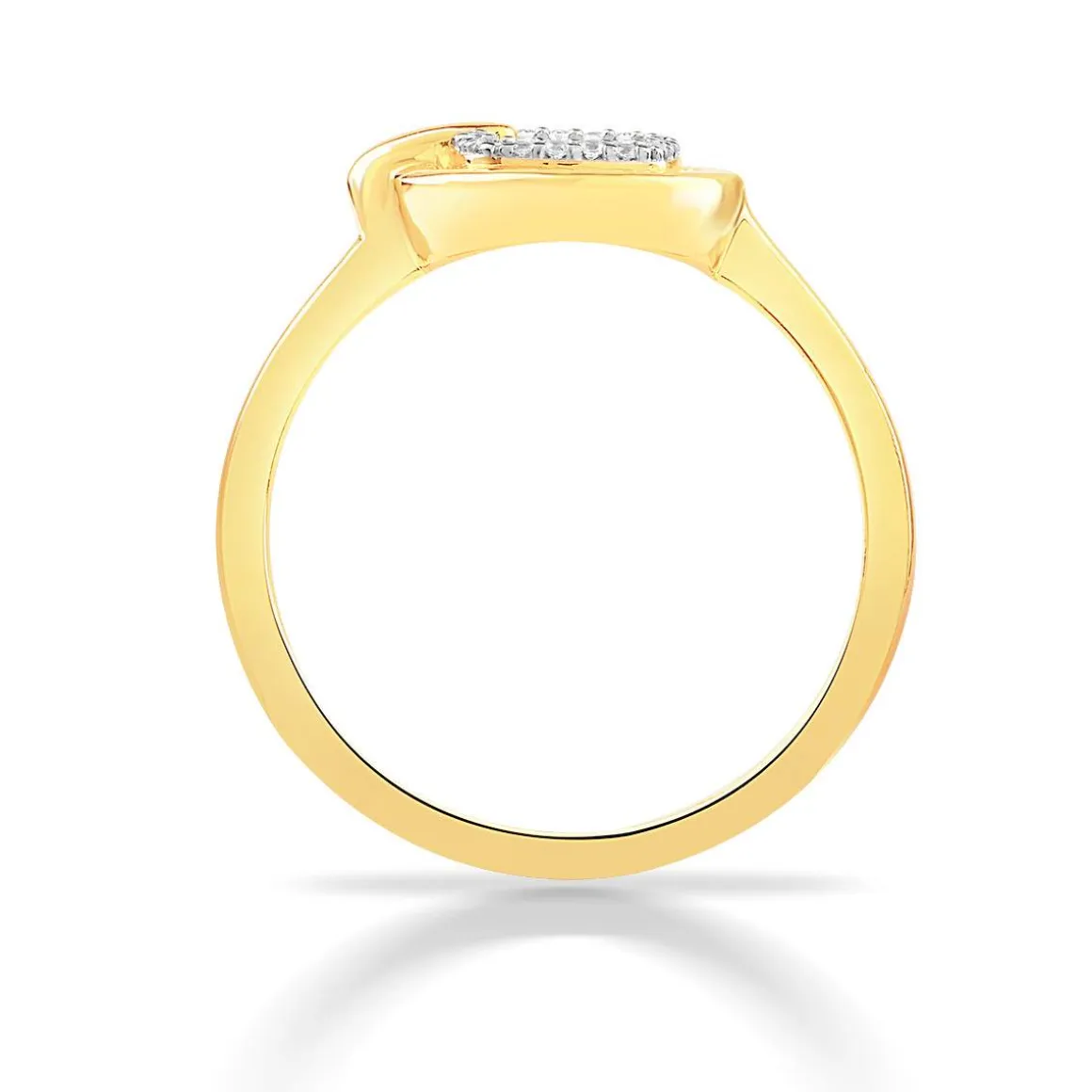 Bague or 750 jaune diamants