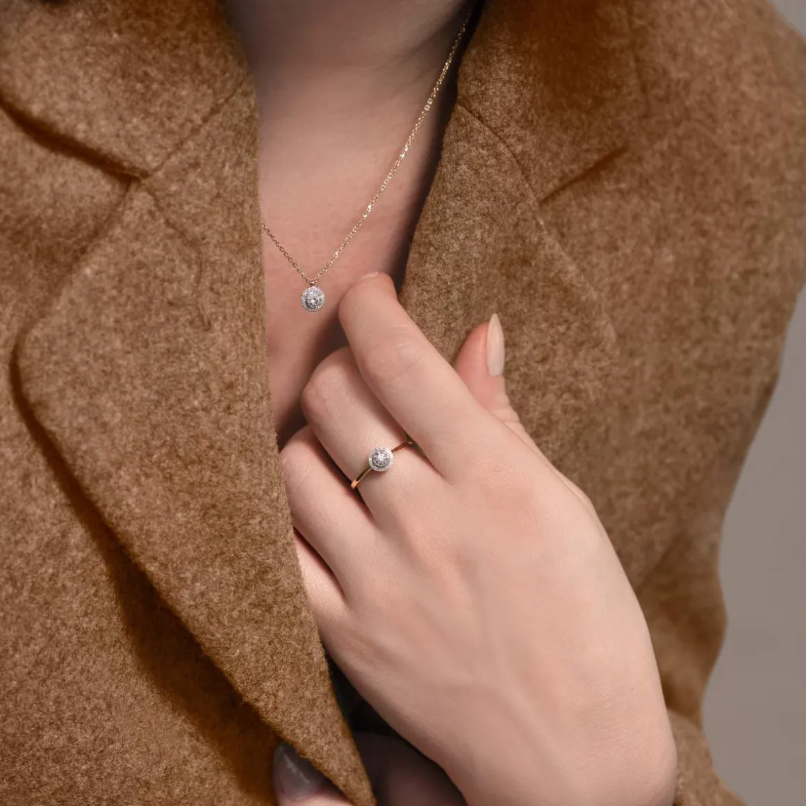Bague or 750 jaune diamants