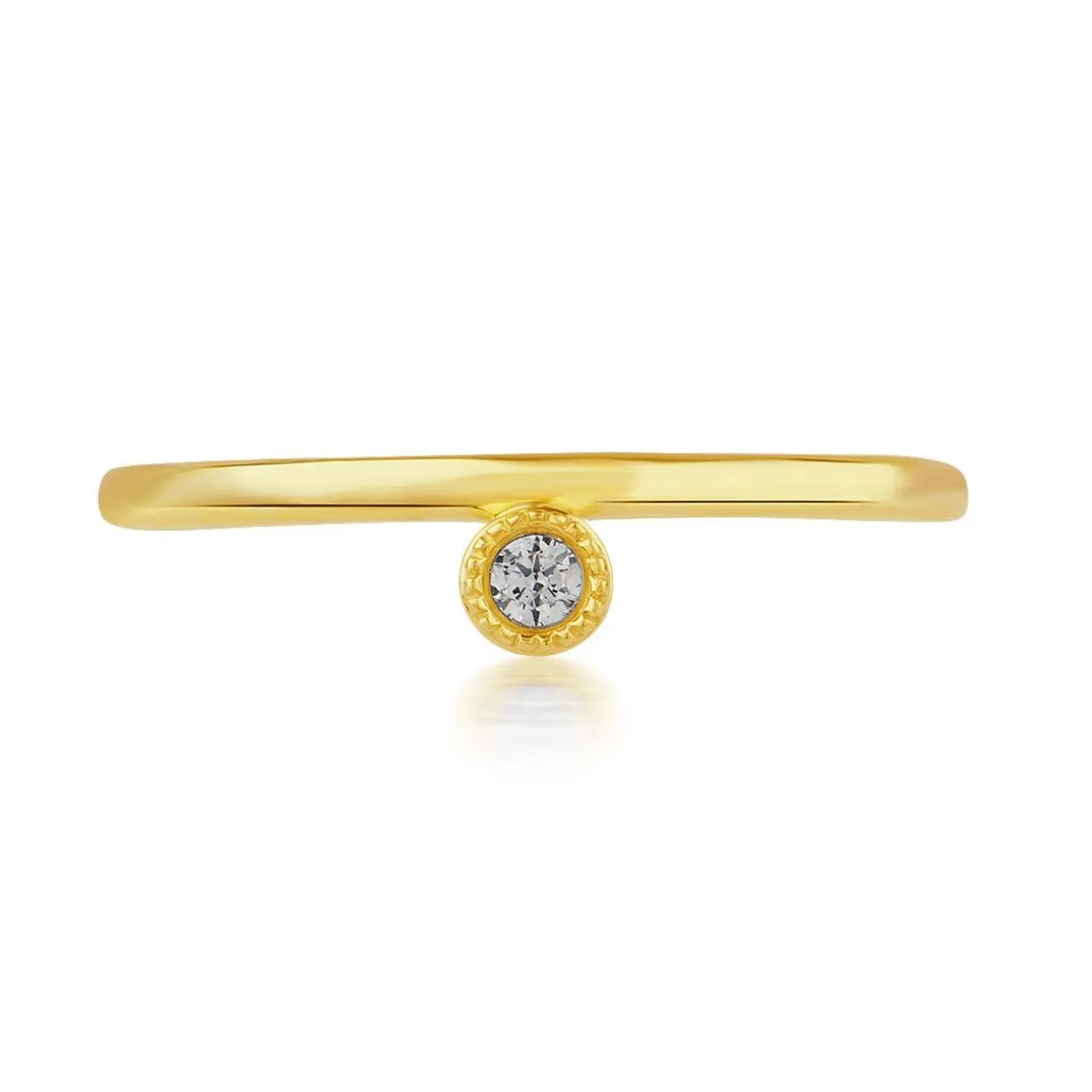 Bague or 375 jaune diamants