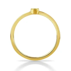 Bague or 375 jaune diamants