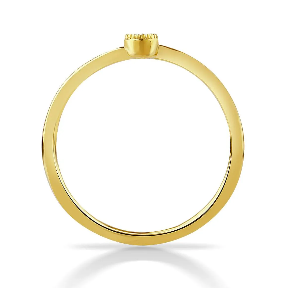 Bague or 375 jaune diamants