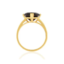 Bague or jaune 750, 1 grenat Rhodolite de 5,13 carats.
