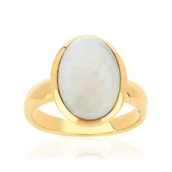 Bague or 375 jaune opale