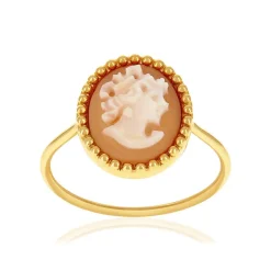Bague or 375 jaune or camées