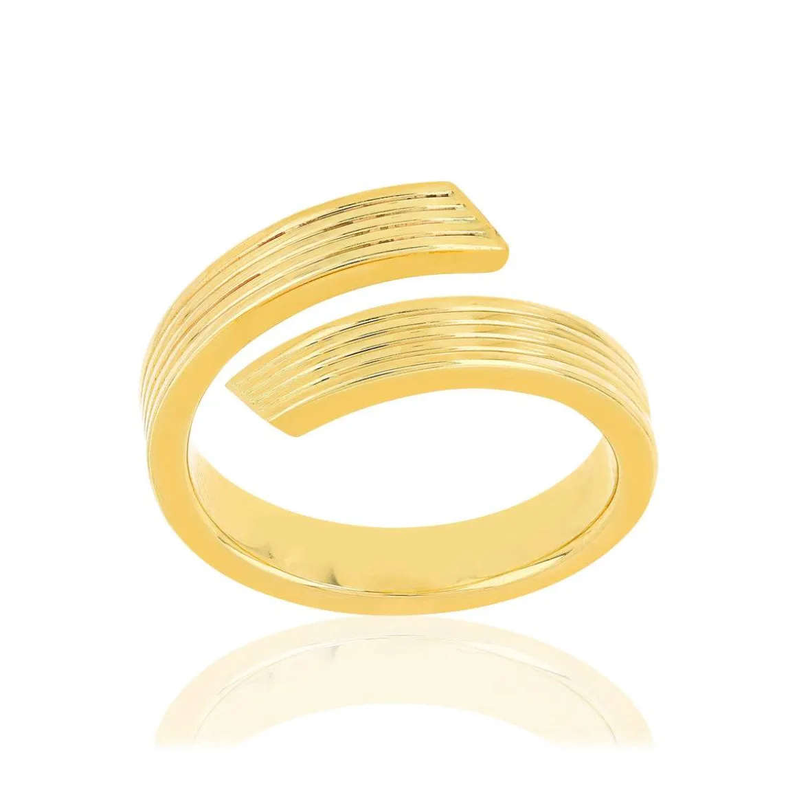 Bague or 375 jaune ouverte