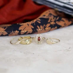 Bague or jaune 375 plume diamants