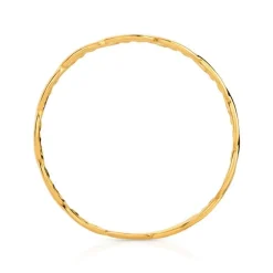 Bague or 750 jaune polie tressée