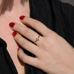 Bague or 375 jaune tourmaline
