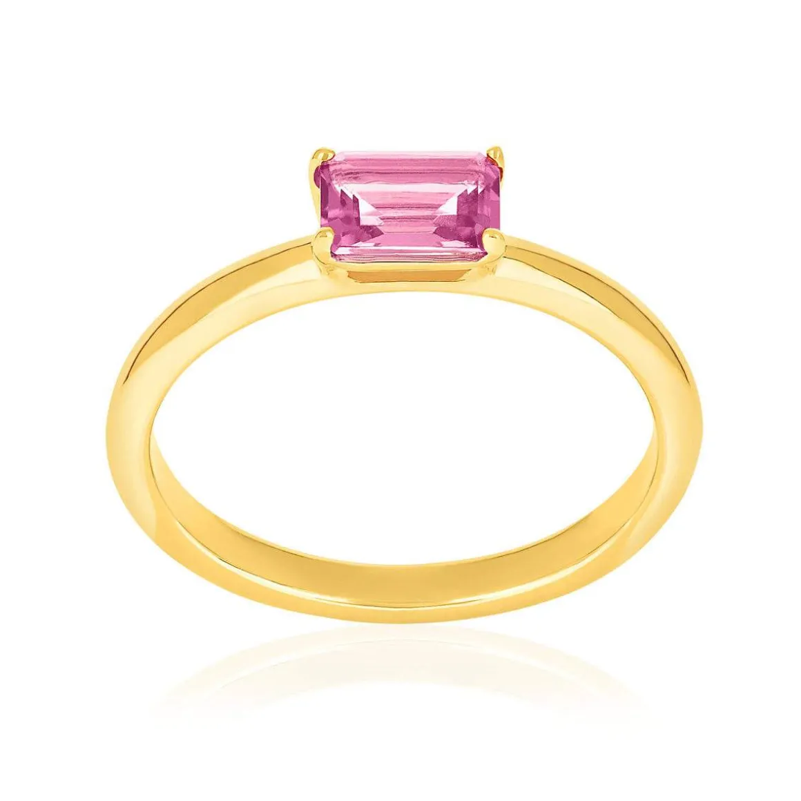 Bague or 375 jaune tourmaline