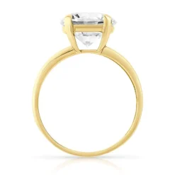 Bague or 375 jaune zirconia