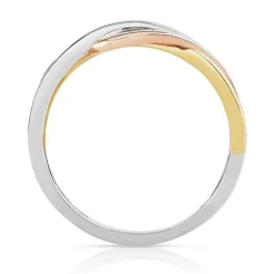 Bague 3 ors 750 anneaux entrelacés