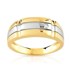 Bague 2 ors 750 diamant