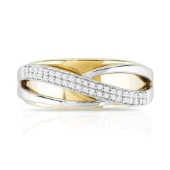 Bague 2 ors 375 diamants
